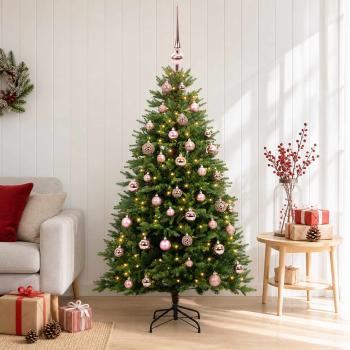 ARDEBO.de - Künstlicher Weihnachtsbaum mit Kugel 150 cm 150 LEDs