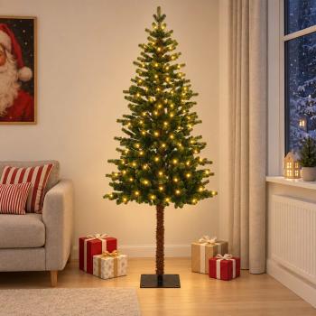ARDEBO.de - Künstlicher klappbarer Weihnachtsbaum 150 cm 150 LEDs