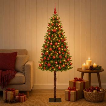 ARDEBO.de - Künstlicher Weihnachtsbaum mit Kugel 180 cm 300 LEDs