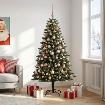 Künstlicher Weihnachtsbaum mit Kugel 180 cm 300 LEDs