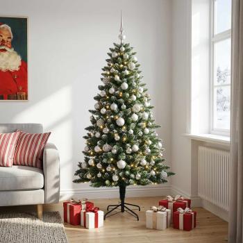 Künstlicher Weihnachtsbaum mit Kugel 180 cm 300 LEDs