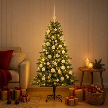ARDEBO.de - Künstlicher Weihnachtsbaum mit Kugel 120 cm 150 LEDs