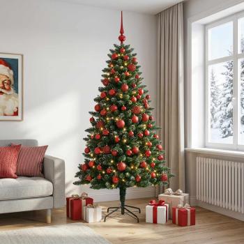 Künstlicher Weihnachtsbaum mit Kugel 210 cm 300 LEDs