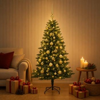 ARDEBO.de - Künstlicher Weihnachtsbaum mit Kugel 120 cm 150 LEDs