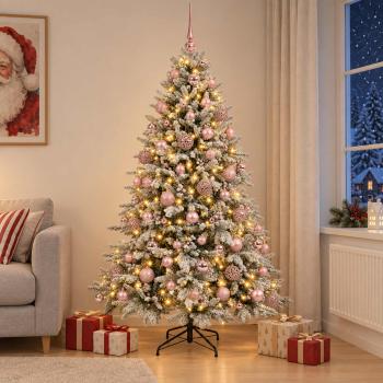 Künstlicher Weihnachtsbaum mit Weihnachtskugel 240 cm 300 LEDs