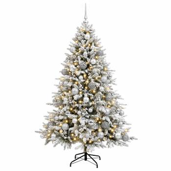 Künstlicher Weihnachtsbaum mit Weihnachtskugel 180 cm 300 LEDs