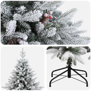 Künstlicher klappbarer Weihnachtsbaum 240 cm PVC und Metall