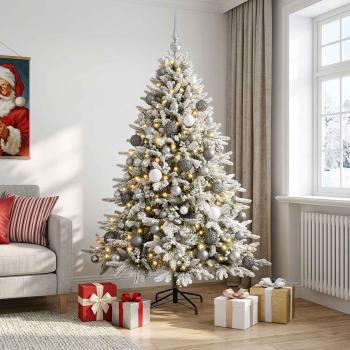 Künstlicher Weihnachtsbaum mit Weihnachtskugel 180 cm 300 LEDs