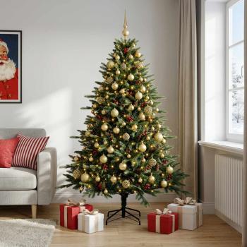 Künstlicher Weihnachtsbaum mit Weihnachtskugel 240 cm 300 LEDs