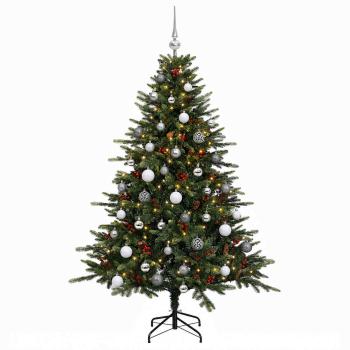 Künstlicher Weihnachtsbaum mit Weihnachtskugel 150 cm 150 LEDs