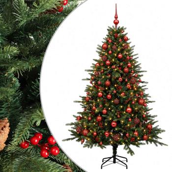 Künstlicher Weihnachtsbaum mit Weihnachtskugel 210 cm 300 LEDs