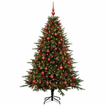 Künstlicher Weihnachtsbaum mit Weihnachtskugel 210 cm 300 LEDs