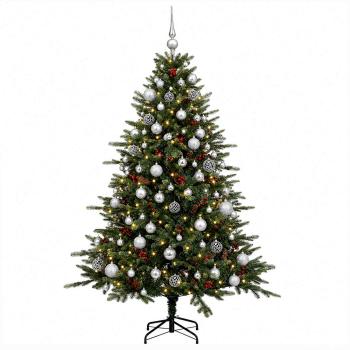 Künstlicher Weihnachtsbaum mit Weihnachtskugel 180 cm 300 LEDs