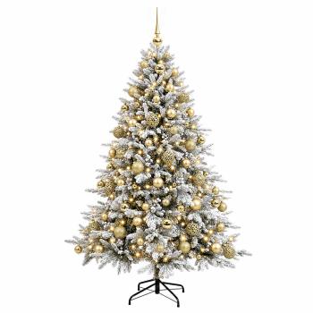 Künstlicher Weihnachtsbaum mit Weihnachtskugel 210 cm 300 LEDs