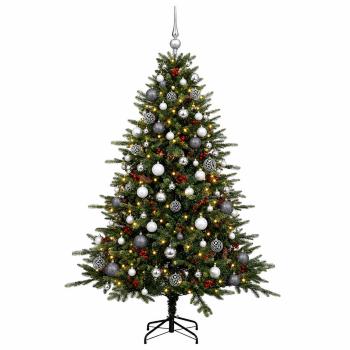 Künstlicher Weihnachtsbaum mit Weihnachtskugel 210 cm 300 LEDs