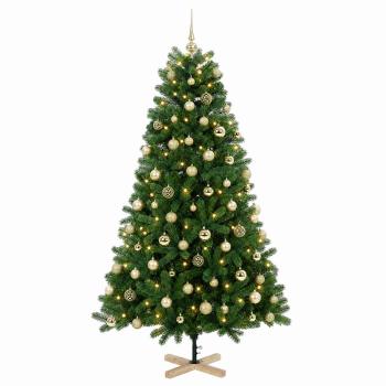 Künstlicher Weihnachtsbaum mit Weihnachtskugel 180 cm 300 LEDs