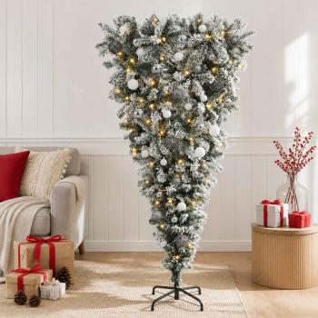 ARDEBO.de - Künstlicher Weihnachtsbaum mit Weihnachtskugel 120 cm 150 LEDs