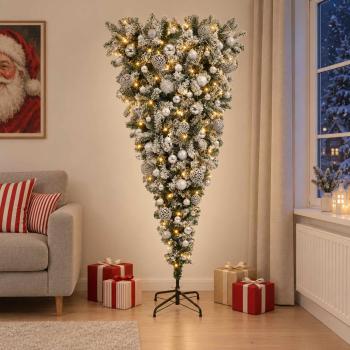 Künstlicher Weihnachtsbaum mit Weihnachtskugeln 180 cm 300 LEDs
