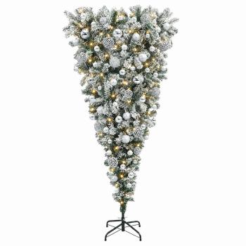 Künstlicher Weihnachtsbaum mit Weihnachtskugeln 180 cm 300 LEDs