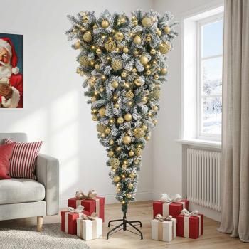 ARDEBO.de - Künstlicher Weihnachtsbaum mit Weihnachtskugeln 180 cm 300 LEDs