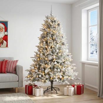 Künstlicher Weihnachtsbaum mit Kugel 210 cm 300 LEDs