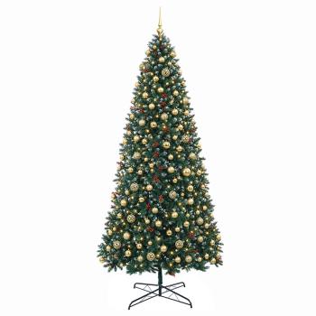Künstlicher Weihnachtsbaum mit Klappsystem und Weihnachtskugeln
