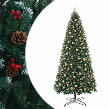 Künstlicher Weihnachtsbaum mit Klappsystem und Weihnachtskugeln
