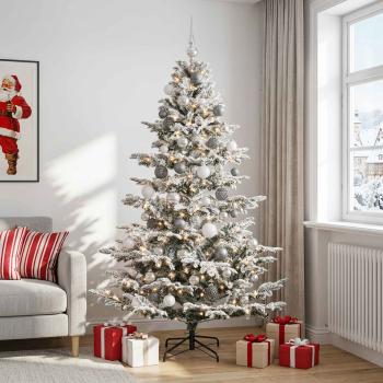 ARDEBO.de - Künstlicher Weihnachtsbaum mit Weihnachtskugel 180 cm 300 LEDs