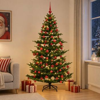 Künstlicher Weihnachtsbaum mit Weihnachtskugel 240 cm 300 LEDs