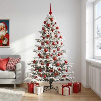 ARDEBO.de - Künstlicher Weihnachtsbaum mit Weihnachtskugel 210 cm 300 LEDs