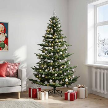 Künstlicher Weihnachtsbaum mit Weihnachtskugel 210 cm 300 LEDs