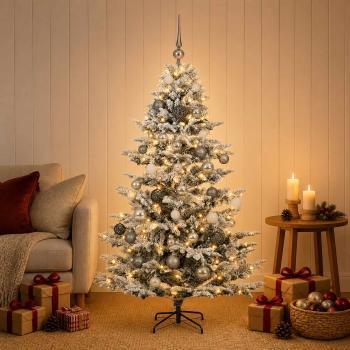 Künstlicher Weihnachtsbaum mit Weihnachtskugel 150 cm 150 LEDs