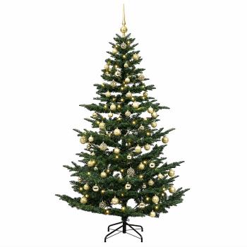 Künstlicher Weihnachtsbaum mit Weihnachtskugel 240 cm 300 LEDs