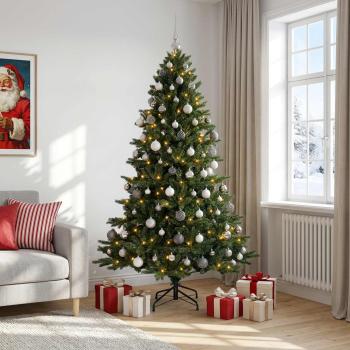 Künstlicher Weihnachtsbaum mit Weihnachtskugel 240 cm 300 LEDs
