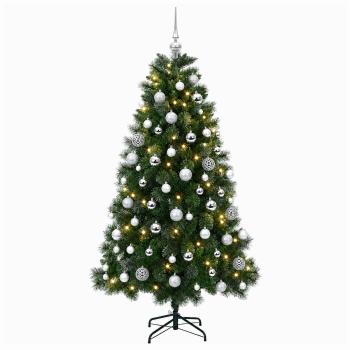 Künstlicher Weihnachtsbaum mit Kugeln 210 cm 300 LEDs