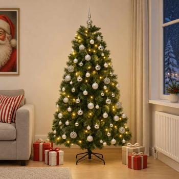 ARDEBO.de - Künstlicher Weihnachtsbaum mit Weihnachtskugeln 180 cm 300 LEDs
