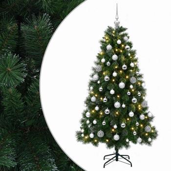 Künstlicher Weihnachtsbaum mit Weihnachtskugeln 180 cm 300 LEDs