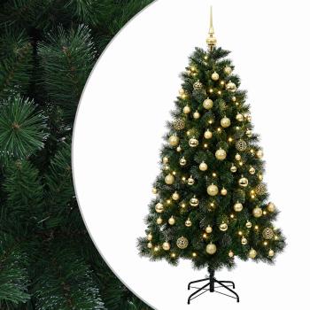 Künstlicher Weihnachtsbaum mit Kugeln 180 cm 300 LEDs