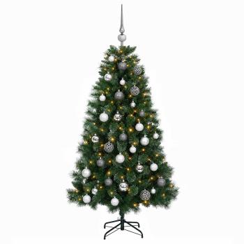 Künstlicher Weihnachtsbaum mit Weihnachtskugel 120 cm 150 LEDs