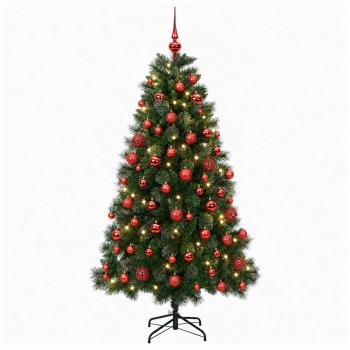 Künstlicher Weihnachtsbaum mit Weihnachtskugel 210 cm 300 LEDs