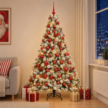 Künstlicher Weihnachtsbaum mit Kugel 240 cm 300 LEDs
