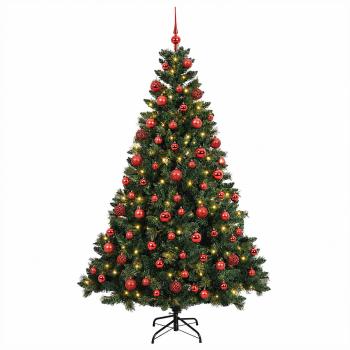 Künstlicher Weihnachtsbaum mit Kugel 240 cm 300 LEDs
