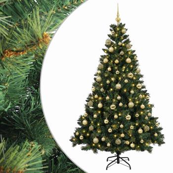 Künstlicher Weihnachtsbaum mit Kugel 180 cm 300 LEDs