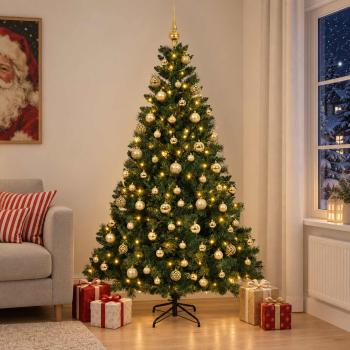 Künstlicher Weihnachtsbaum mit Kugel 180 cm 300 LEDs