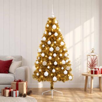 ARDEBO.de - Künstlicher Weihnachtsbaum mit Weihnachtskugel 120 cm 150 LEDs