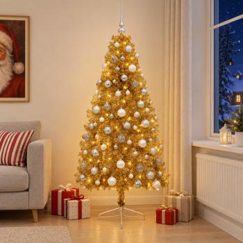 Künstlicher Weihnachtsbaum mit Weihnachtskugel 210 cm 300 LEDs