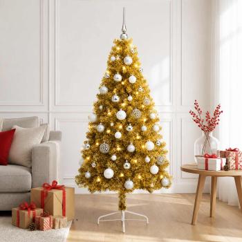 ARDEBO.de - Künstlicher Weihnachtsbaum mit Weihnachtskugel 120 cm 150 LEDs
