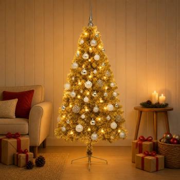 Künstlicher Weihnachtsbaum mit Weihnachtskugel 120 cm 150 LEDs