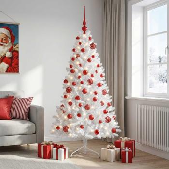 ARDEBO.de - Künstlicher Weihnachtsbaum mit Weihnachtskugel 240 cm 300 LEDs