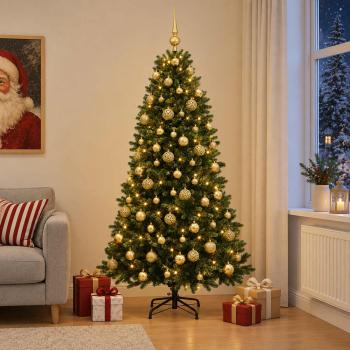 Künstlicher Weihnachtsbaum mit Kugel 210 cm 300 LEDs